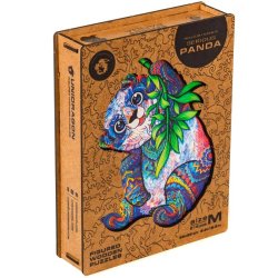 UNIDRAGON dřevěné puzzle - Panda, velikost M (25x33cm)