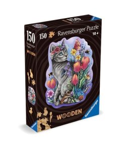 Dřevěné puzzle Kouzelná kočka 150 dílků