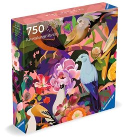 Puzzle Art & Soul: Barevní ptáci a květy 750 dílků