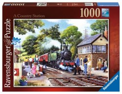 Puzzle Vlaková zastávka na venkově 1000 dílků