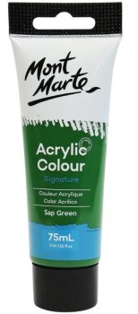 Mont Marte Akrylová barva 75ml - šťavní zelená (Sap Green), tuba