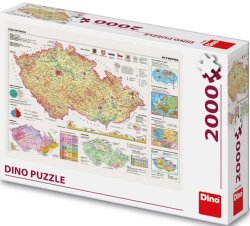 Puzzle Mapy České republiky 2000 dílků