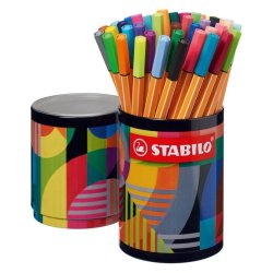 STABILO Liner point 88 ARTY jemný - 45 barev v plechové dóze