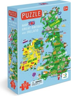 Puzzle Mapa Velké Británie a Severního Irska