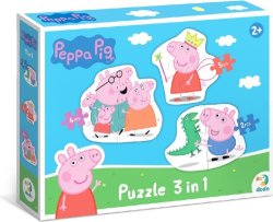 Puzzle Prasátko Peppa Rodina 3v1