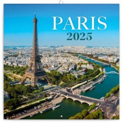 Kalendář 2025 poznámkový: Paříž, 30 × 30 cm
