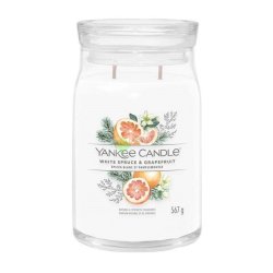 YANKEE CANDLE White Spruce & Grapefruit svíčka 567g / 2 knoty (Signature tumbler velký )