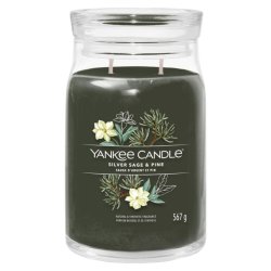 YANKEE CANDLE Silver Sage & Pine svíčka 567g / 2 knoty (Signature tumbler velký )