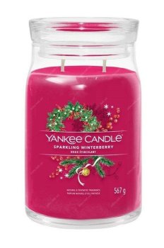 YANKEE CANDLE Sparkling Winterberry svíčka 567g / 2 knoty (Signature tumbler velký )