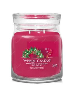 YANKEE CANDLE Sparkling Winterberry svíčka 368g /2 knoty (Signature střední)