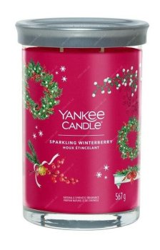 YANKEE CANDLE Sparkling Winterberry svíčka 567g / 2 knoty (Signature velký)