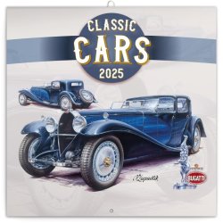 Kalendář 2025 poznámkový: Classic Cars - Václav Zapadlík, 30 × 30 cm