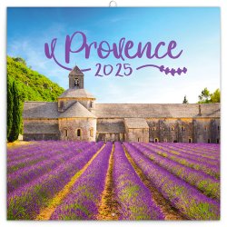 Poznámkový kalendář Provence 2025 - nástěnný kalendář