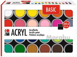 Marabu Sada akrylových barev Basic 24 x 18 ml