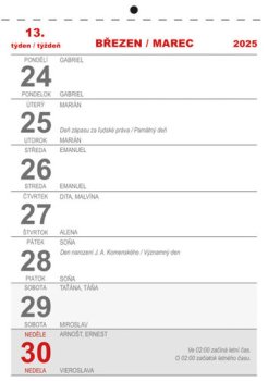 Týdenní trhací kalendář A5 2025 - nástěnný kalendář