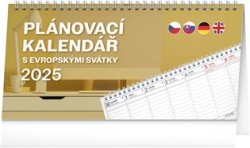 Stolní kalendář Plánovací s evropskými svátky 2025