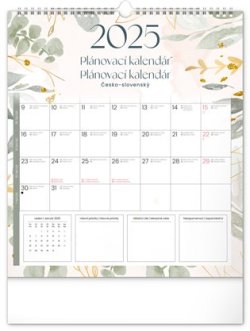 Nástěnný plánovací kalendář Květy 2025