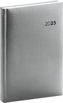 Denní diář Balacron 2025, stříbrný
