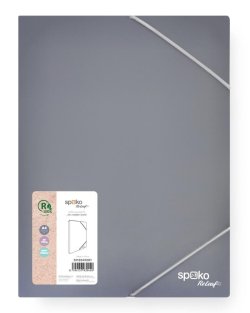 Spoko ReLeaf box na spisy s fixační gumičkou A4 SoftTouch - šedá