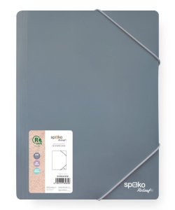 Spoko ReLeaf spisové desky s gumičkou A4 SoftTouch - šedá