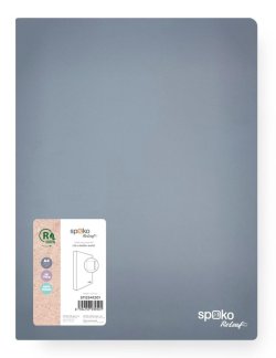 Spoko ReLeaf kroužkový pořadač, 4RO, 35mm, A4 SoftTouch - šedý