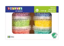 Playbox Zažehlovací korálky 6000 ks - pastelové barvy (žlutá, růžová, fialová, modrá, tyrkysová, zelená)