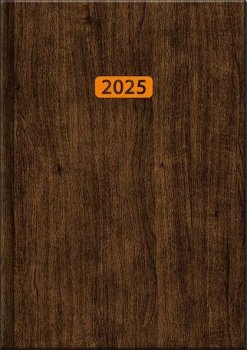Diář 2025 Wood, týdenní A5