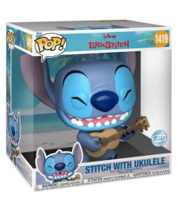 Funko POP Jumbo: Stitch with Uke