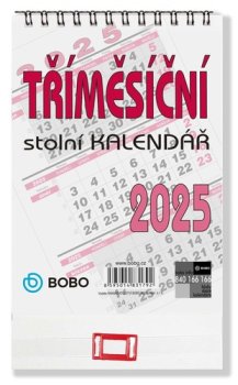 Tříměsíční kalendář 2025 - stolní kalendář