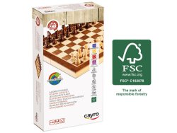 Šachy skládací 30x 30 cm (FSC dřevo)