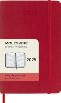 Moleskine Diář 2025 červený S, denní, měkký