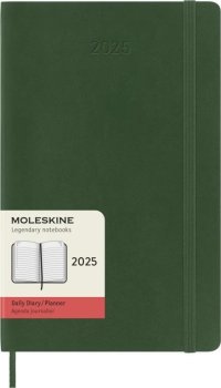 Moleskine Diář 2025 zelený L, denní, měkký