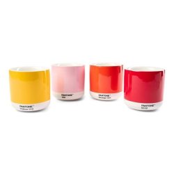 Pantone Latte Termohrnek - Yellow, Red, Orange, Light Pink (set 4 ks)