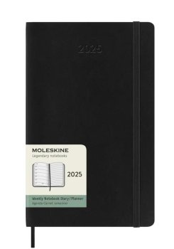 Moleskine Plánovací zápisník 2025 černý L, měkký