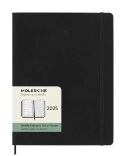 Moleskine Plánovací zápisník 2025 černý XL, měkký