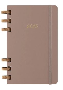 Moleskine Spirálový plánovací zápisník Life 2025 hnědý L, tvrdý