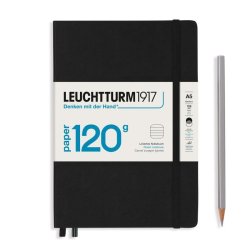 Leuchtturm1917 Zápisník 120G Black A5 linkovaný