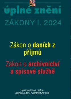 Aktualizace I/2 2024 O daních z příjmů, o archivnictví a spisové službě