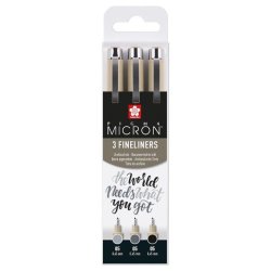 Sakura Set Pigma Micron Black and Gray 3 ks