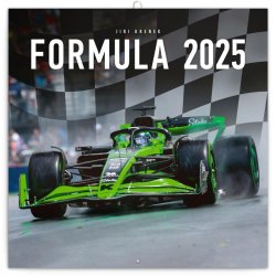 Kalendář 2025 poznámkový: Formule - Jiří Křenek, 30 × 30 cm (západní kalendarium)