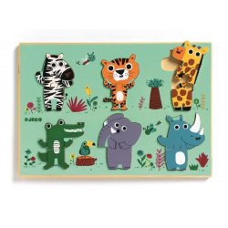 DJECO Dřevěné puzzle Zvířátka ze ZOO