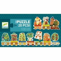 DJECO Puzzle Vlak se zvířátky - 20 pcs