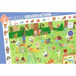 DJECO Vyhledávací puzzle Little friends´ garden - 35 pcs