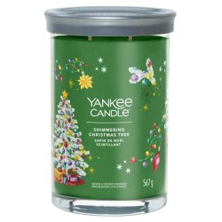 YANKEE CANDLE Shimmering Christmas Tree svíčka 567g / 2 knoty (Signature velký)