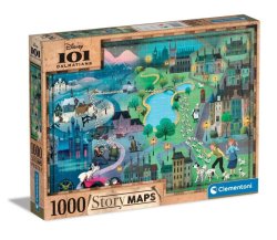 Puzzle Disney mapa 101 Dalmatinů 1000 dílků