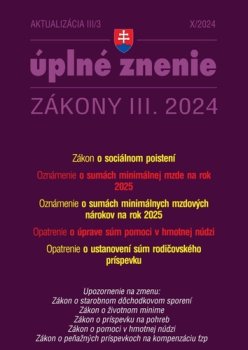 Aktualizácia III/3 2024 – Sociálne poistenie, minimálna mzda a mzdové nároky