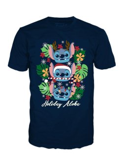 Funko Pop! Tee: Stitch/Holiday Stitch L